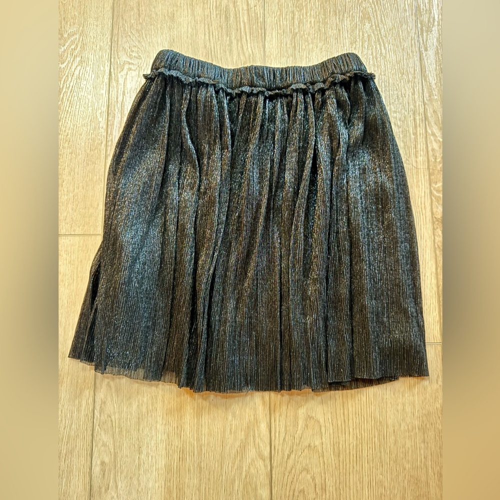 Isabel Etoile Marant Women’s Black Metallic Pleated Skirt NWT